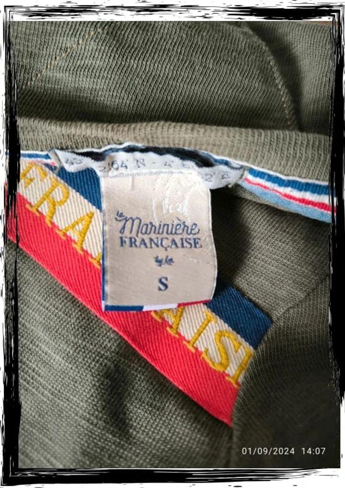 Tee shirt manches longues  vert kaki La Marinière  Française - photo numéro 4