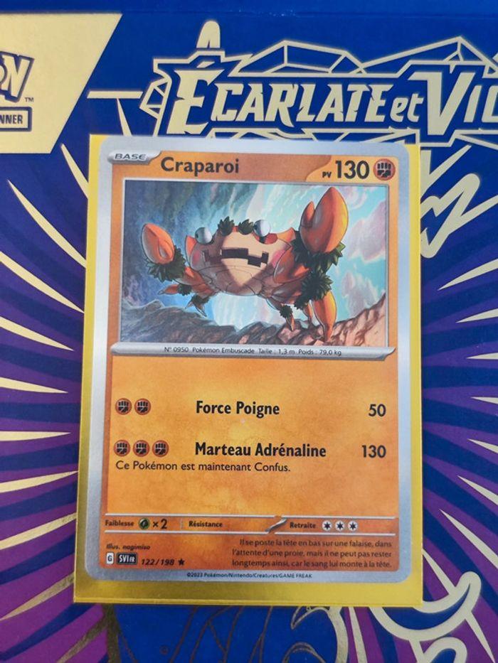 Craparoi holo rare carte pokémon écarlate et violet