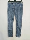 Pantalon style jean enfant unisexe - coupe skinny fit - bleu jean - 14 ans - Kiabi