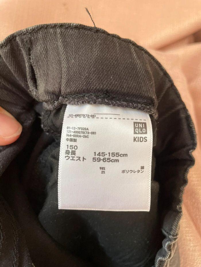 Pantalon noir uniqlo taille 11/12 ans - photo numéro 8