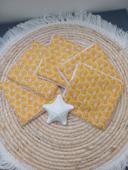 Lot de 5 lingettes lavables - coloris jaune