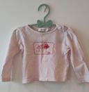 T shirt bébé manches longues rose Baby Dior 6 mois