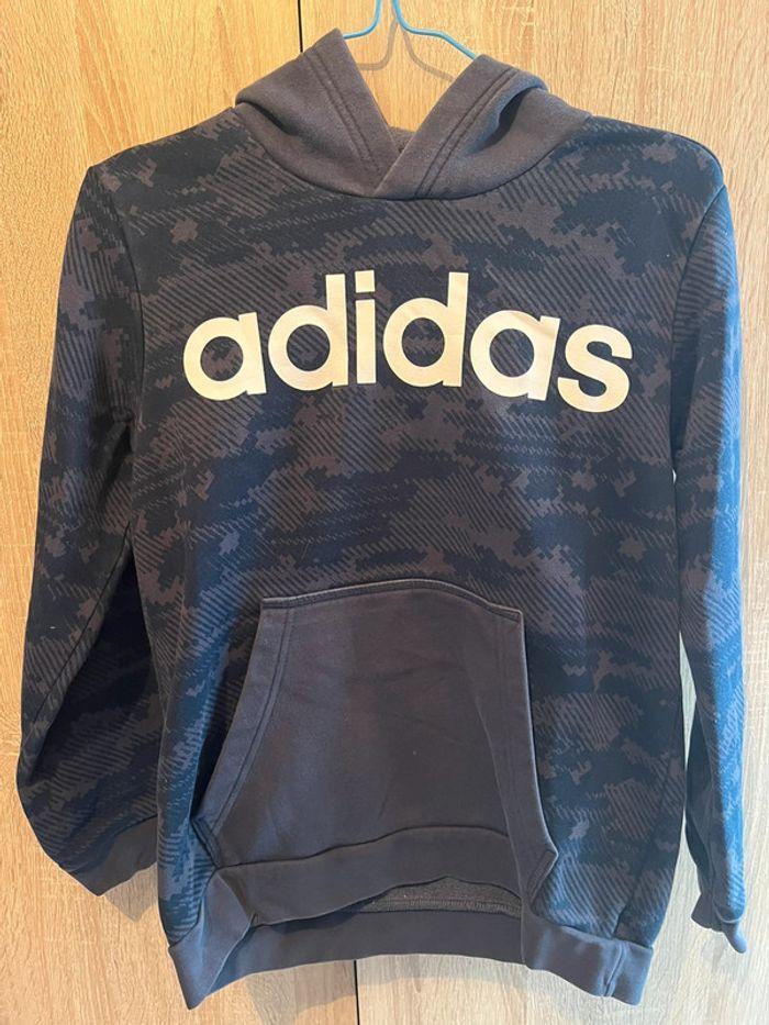 Sweat à capuche gris Adidas taille M - photo numéro 1