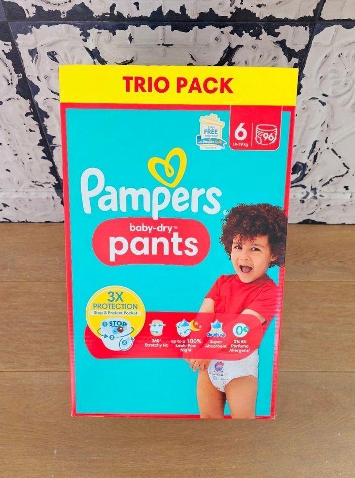 Trio Pack de 96 Pants Pampers Baby-dry Taille 6 - de 14 à 19 kg - photo numéro 1