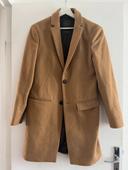 Manteau long en laine camel Zara