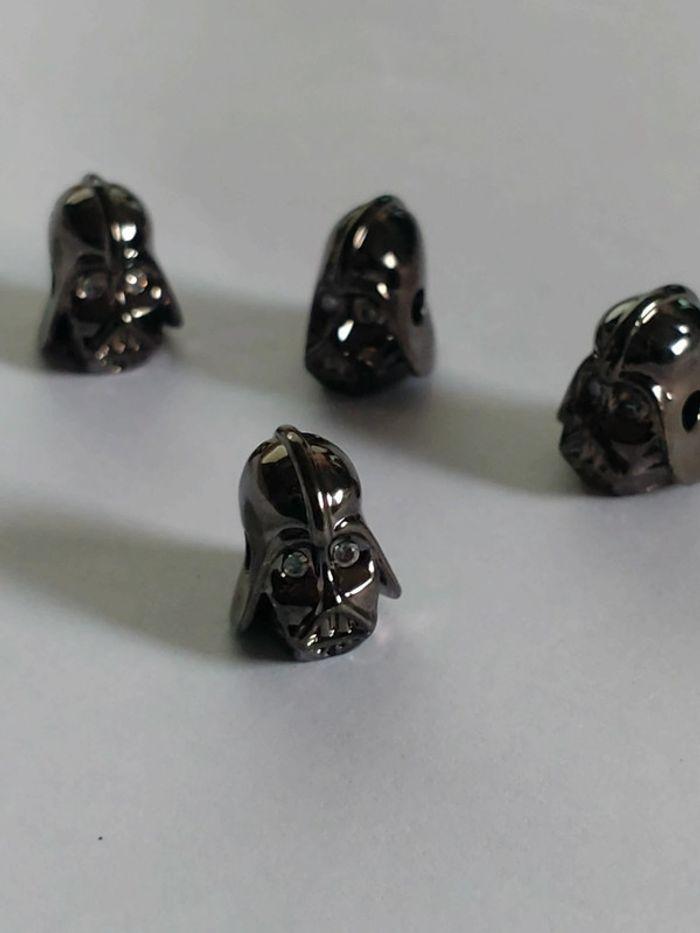 Lot de 4 perles Stormtrooper Star Wars en laiton gun black - photo numéro 4