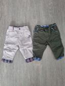 Lot de 2 pantalons sergent major taille 6 mois