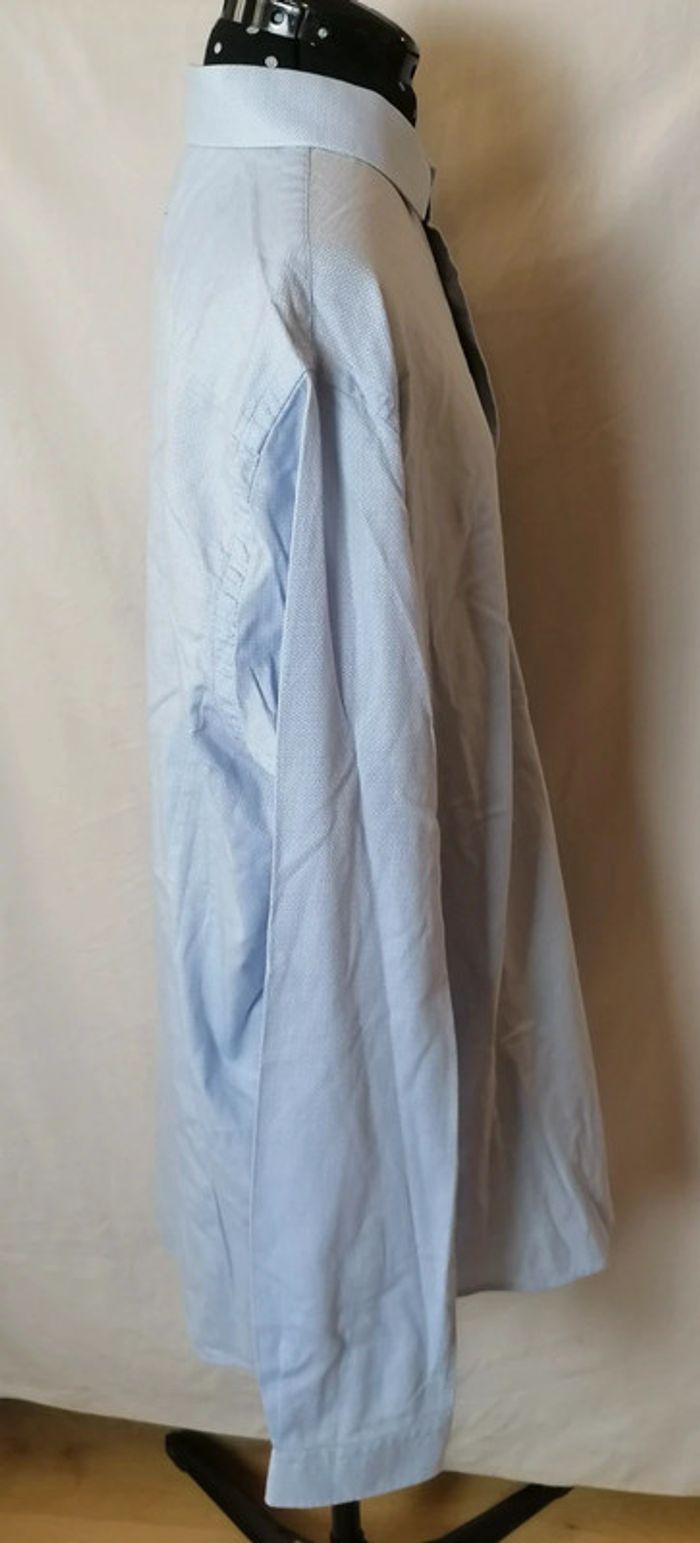 Chemise manches longues Celio Club à petit motifs bleu clair taille XXL - photo numéro 2