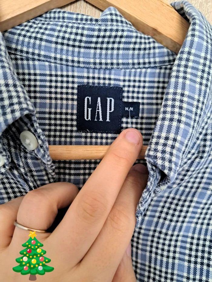 Chemise gap M carreaux bleu et noirs - photo numéro 2