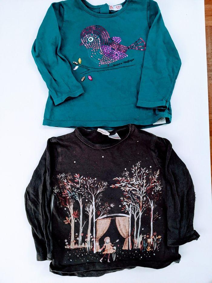 Lot de 2 tee shirts DPAM et Zara 18 mois 81 cm - photo numéro 1