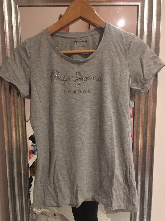 Teeshirt gris « Pépé Jeans» taille S - photo numéro 1