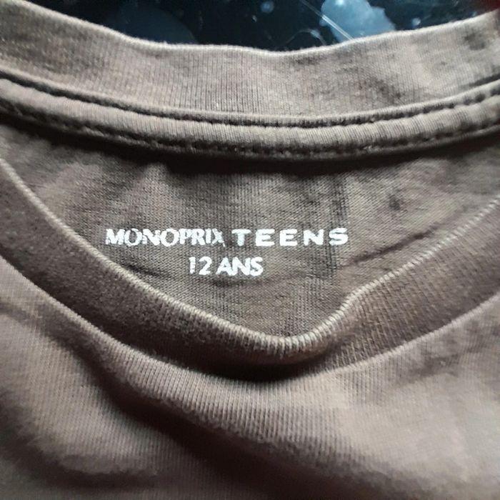 T shirt manches longues 12 ans monoprix teens - photo numéro 2