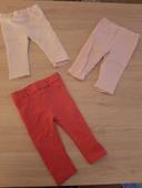 Lot 3 pantalon 12 mois