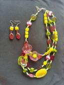 Parure collier et boucles d'oreille