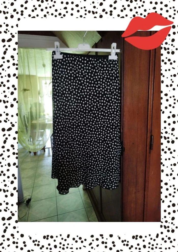 Jupe noire à pois élastique taille S/36 - photo numéro 6