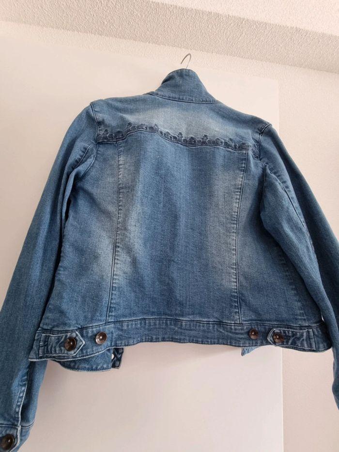 Veste en Jeans brodée Phildar - photo numéro 5