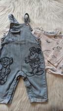 Ensemble Disney, Salopette et Tshirt, Garçon 9 mois