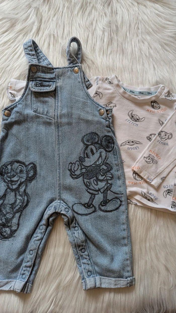 Ensemble Disney, Salopette et Tshirt, Garçon 9 mois - photo numéro 1