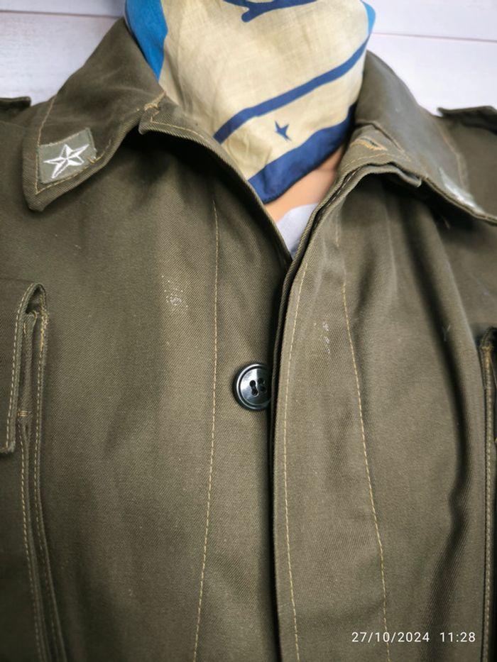 Veste militaire italienne vintage vert kaki taille xxl - photo numéro 4