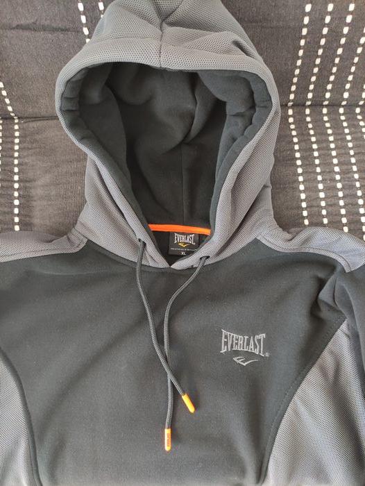 Pull capuche Everlast noir/orange XL - photo numéro 3