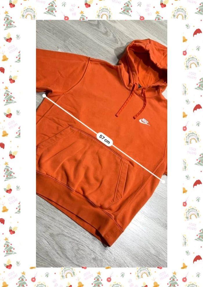 👕 Sweat à capuche Nike logo brodé Orange Taille S 👕 - photo numéro 4