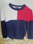 Pull Tommy Hilfiger T: M 8 10 ans bleu, blanc & rouge