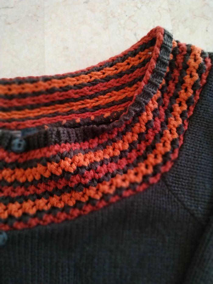 Gilet marron et orange - photo numéro 2