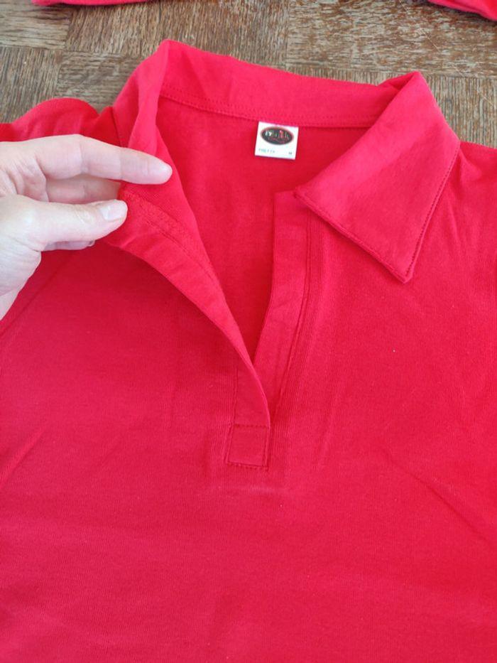 Lot de 10 polos  femme neufs rouges - photo numéro 5