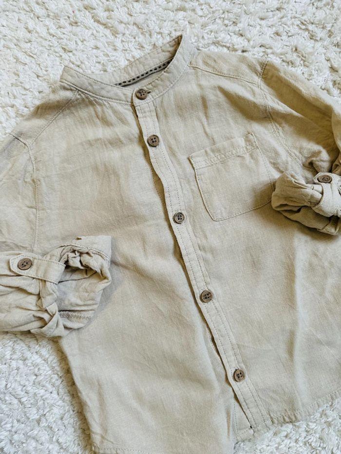 Chemise beige col mão 4 ans - photo numéro 2