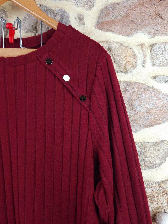 Robe pull bordeaux à bouton nervurés Femme taille 54 marque Asos 🍬 - photo numéro 2