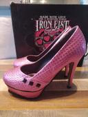 Escarpins Iron fist diamant rose p38