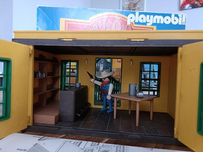 Playmobil 3461 Saloon Western Cowboys Klicky System Vintage Boîte Notice - photo numéro 5