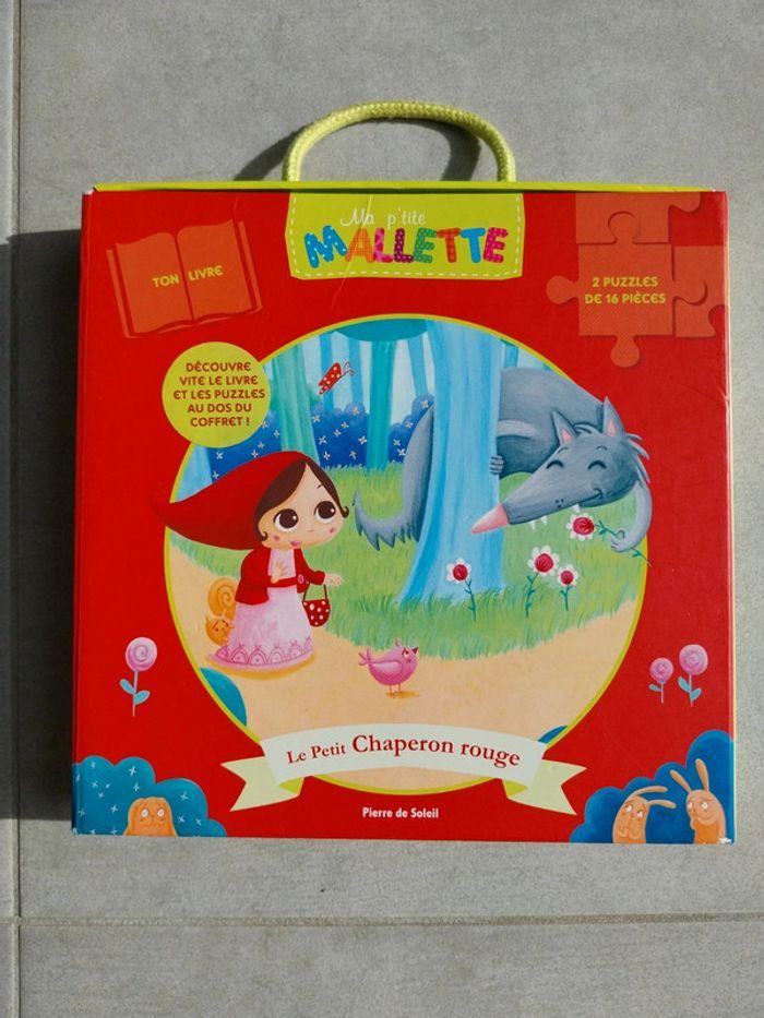 Ma p'tite mallette le petit chaperon rouge livre + 2 puzzles - photo numéro 2