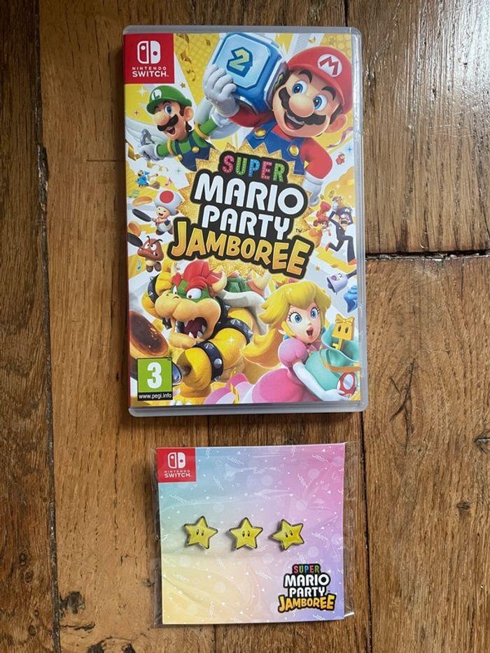 Lot Bundle Super Mario Party Jamboree & Goodie Pins Étoiles NEUF - photo numéro 1