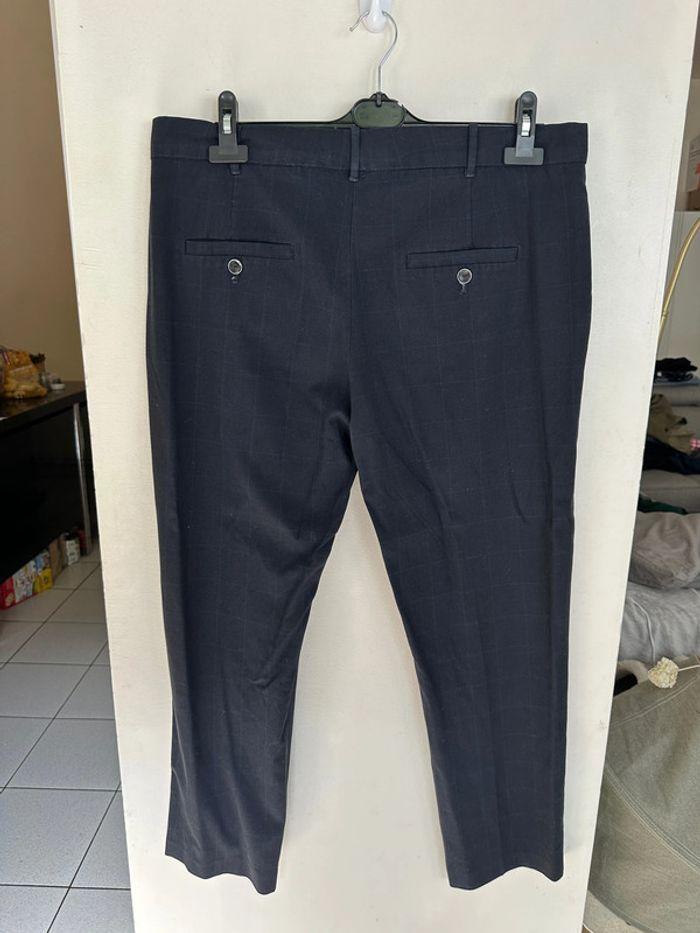 Pantalon bleue marine à carreaux - Mango - photo numéro 5