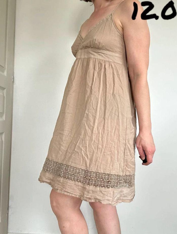 Robe été beige Promod taille 38 💖 - photo numéro 4