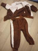 Ensemble pantalon et veste polaire enfant 2-3 ans. Tous neuf . Marron foncé et blanc.