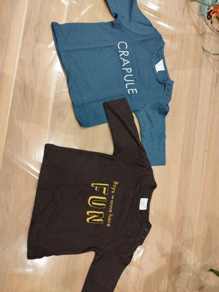 Lot de 2 t-shirt manches longues - photo numéro 1