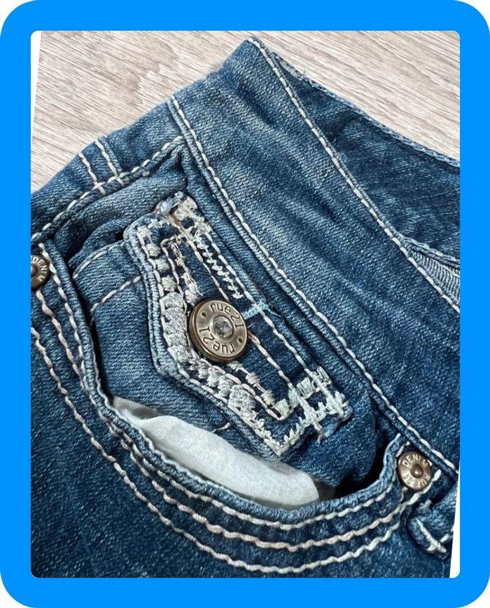 🩳 Short vintage brodé en jean  Bleu Taille S 🩳 - photo numéro 16