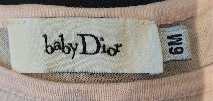 T shirt bébé manches longues rose Baby Dior 6 mois - photo numéro 4