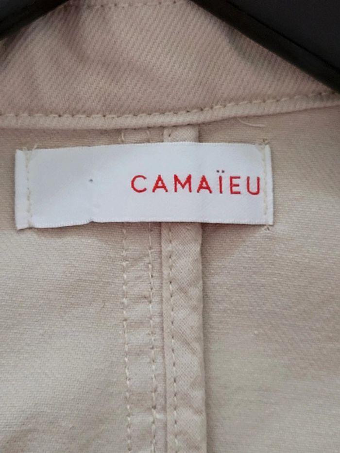 Veste droite beige Camaïeu Taille 42 - photo numéro 7