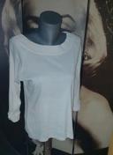 Joli pull blanc Manches 3 /4