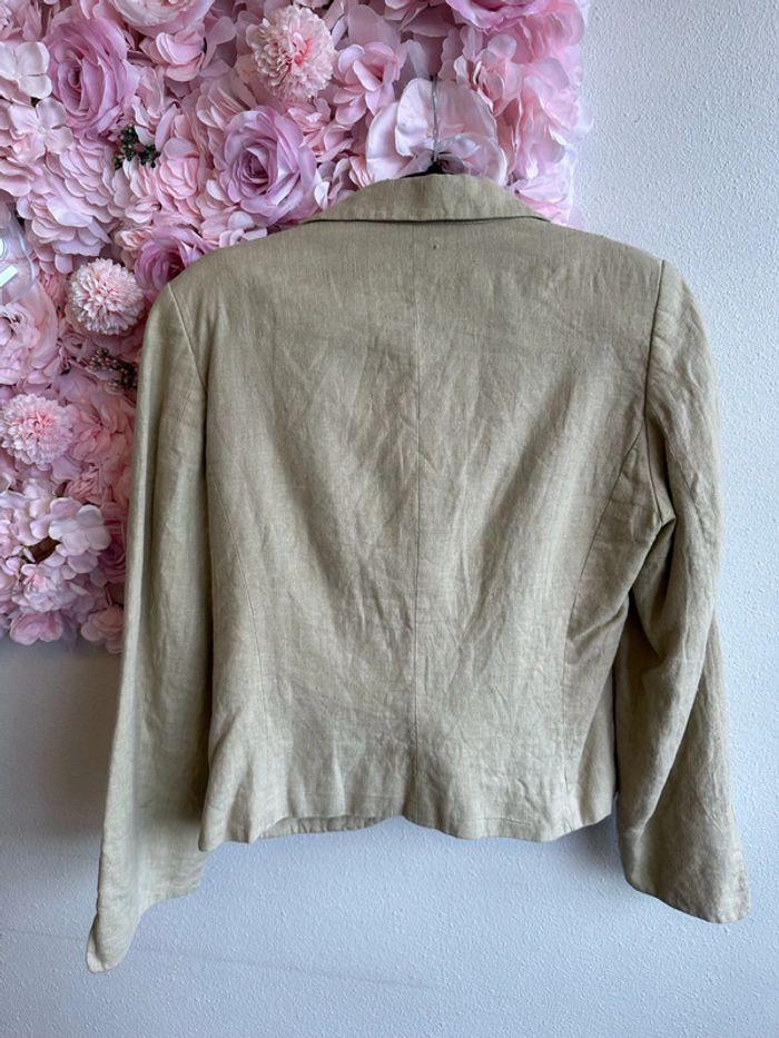 Blazer beige/crème en lin taille 40 - Maison 123 Paris - photo numéro 5