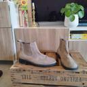 Bottes Roadster en daim beige