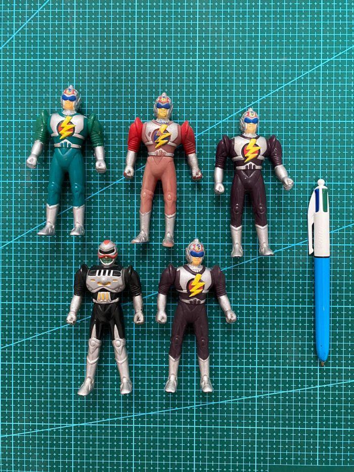 Lot Figurines Mega Power Figthers - 90s vintage toys Power Rangers Bioman Sentain - photo numéro 1