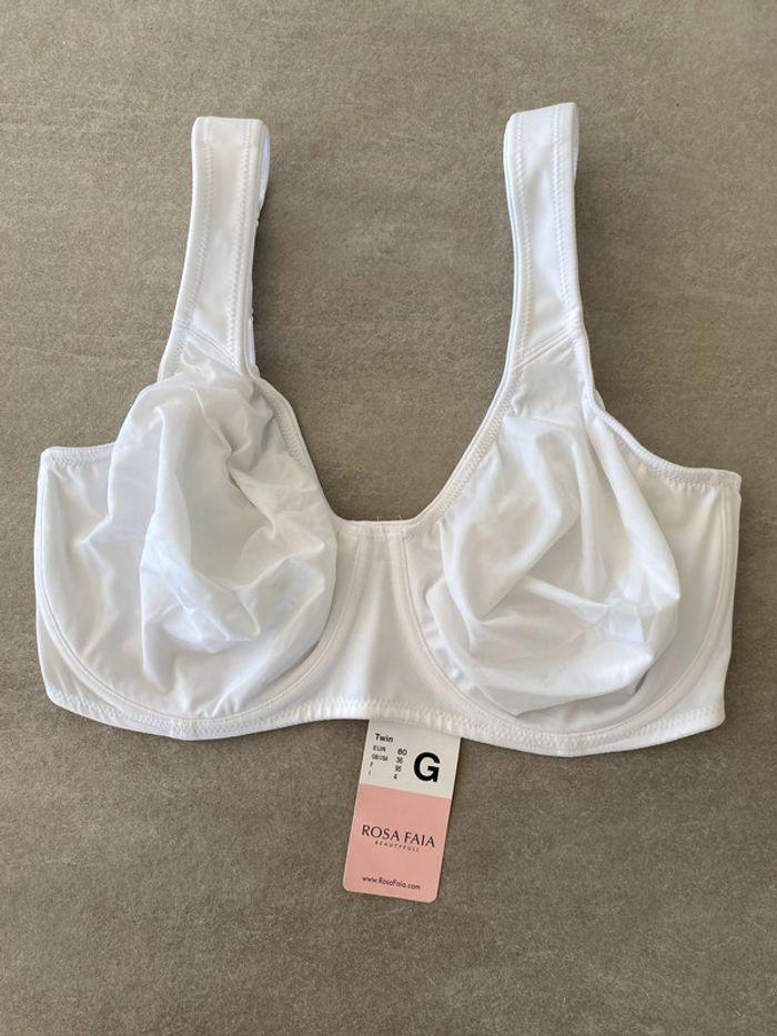 Soutien-gorge blanc confort Twin Rosa Faia 95G Neuf - photo numéro 1