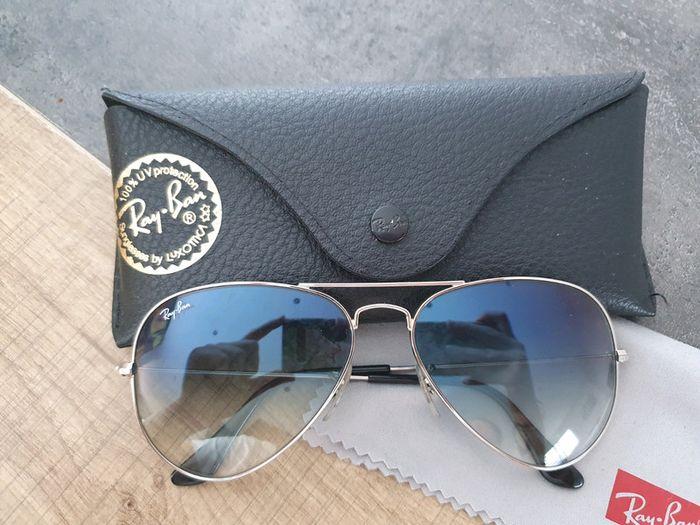 Ray-Ban Aviator Large Bleu Gris - photo numéro 1