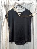 Blouse noir satiné