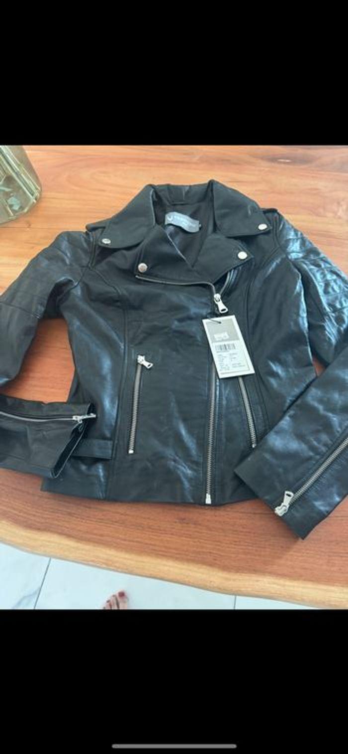 Blouson cuir femme ventiuno - photo numéro 1