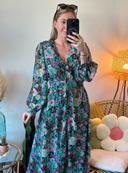 Robe longue à motifs fleuris taille 38, neuve - Anna Karel